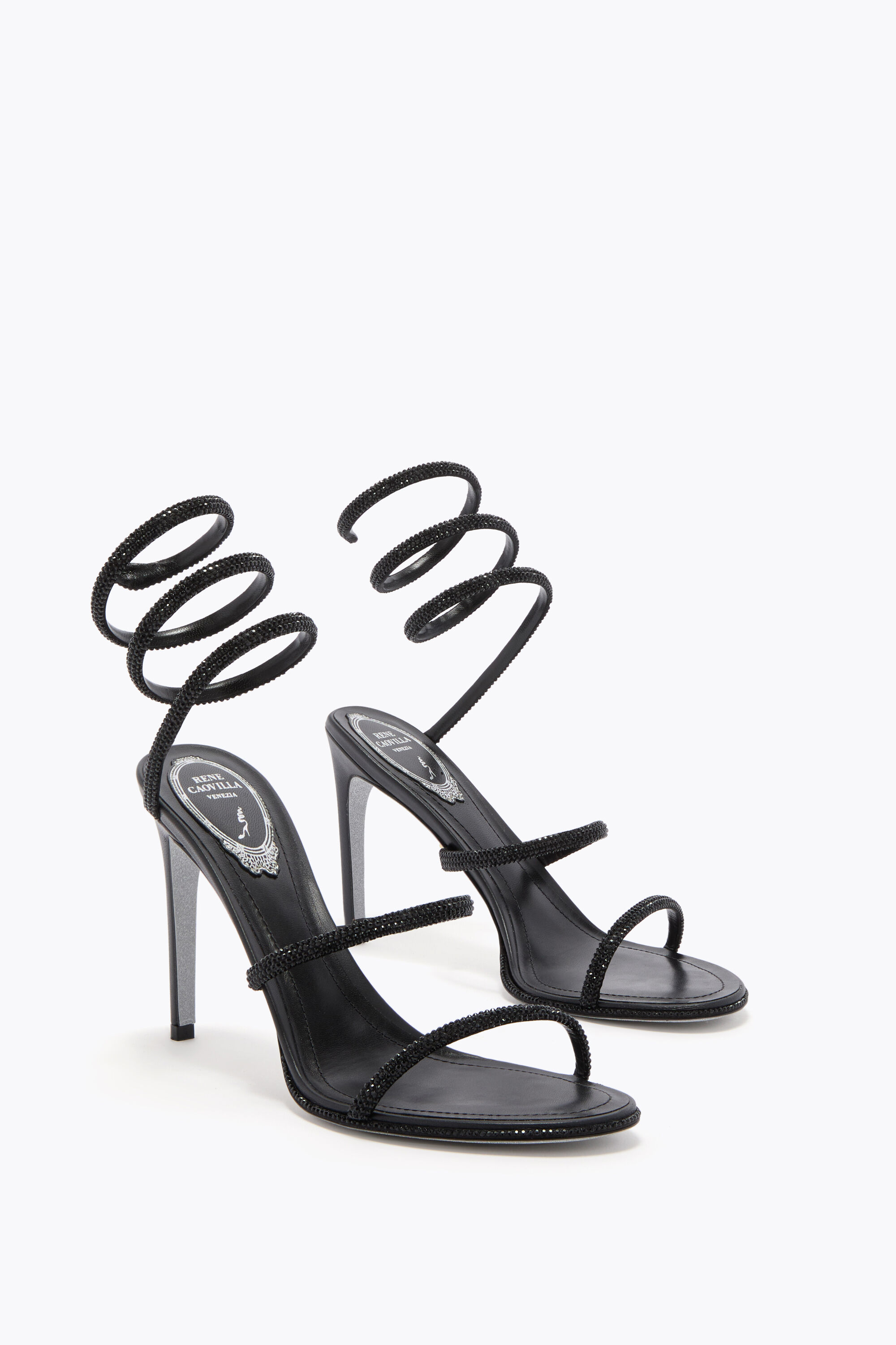 René Caovilla — Cleo Black Sandal 105 — photo 2