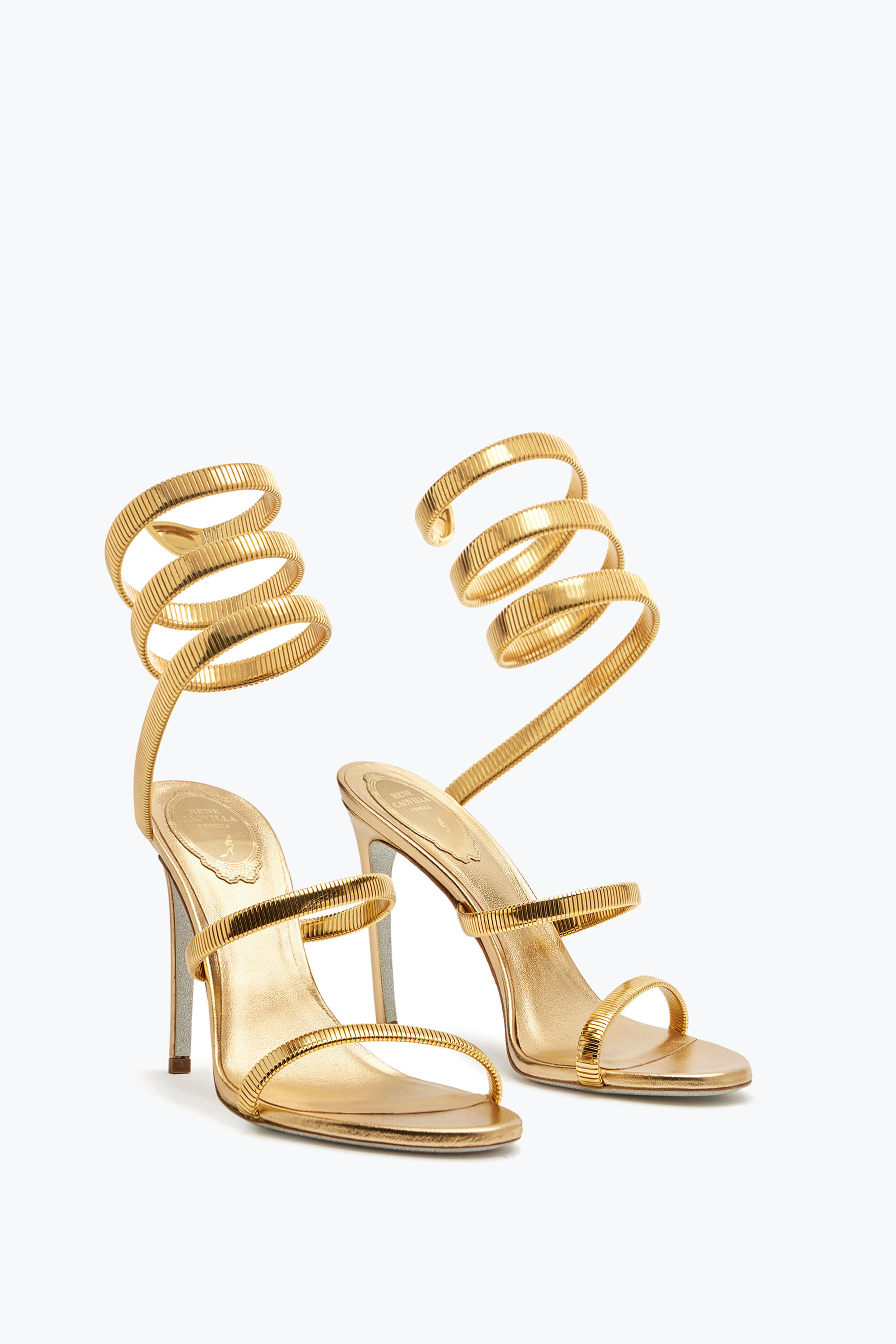 René Caovilla — Juniper Goldmetallic Sandale 105 — photo 1